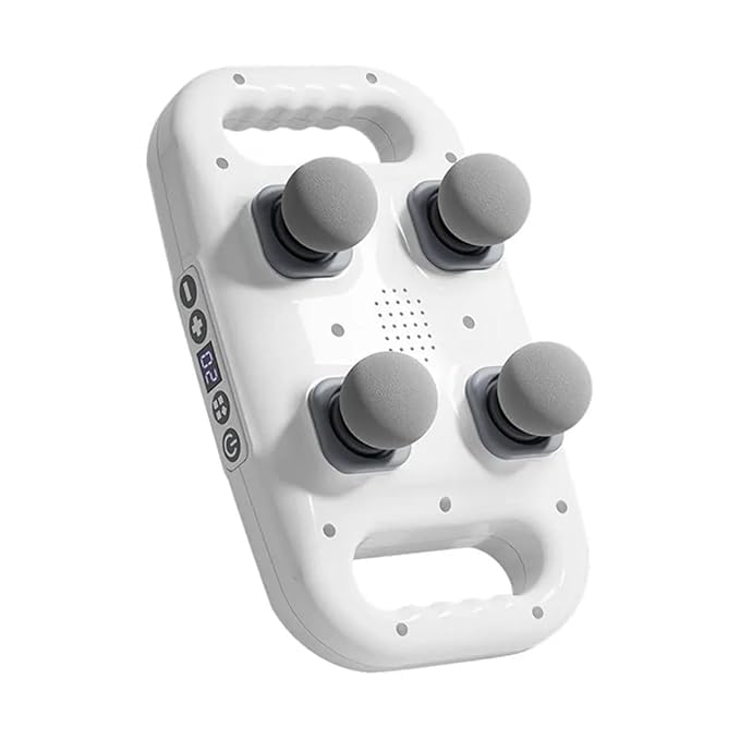 4-Head Massage Gun Deep Tissue Pro – Percussion Massager Gun 20 & 6 Massage Modes, Timing Full Body Massager for Pain Relief, Back, Legs, Neck