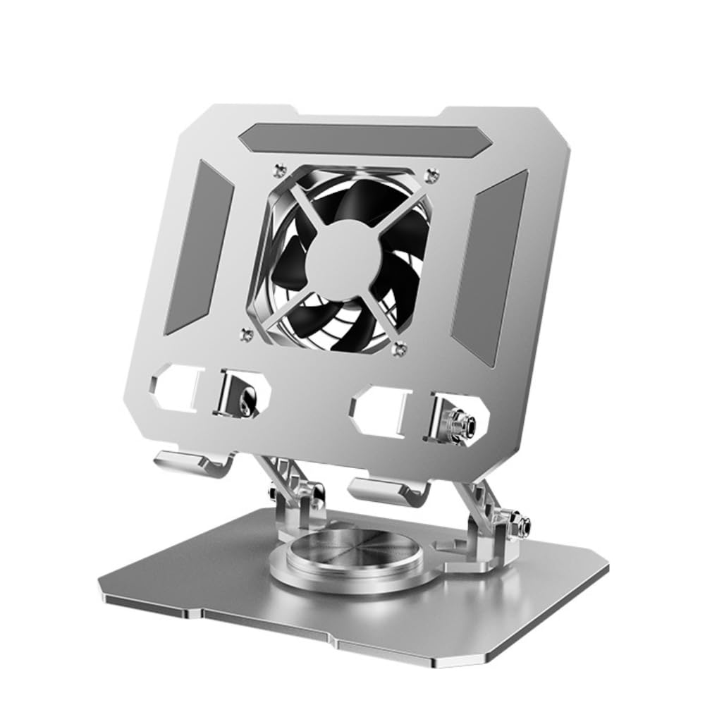 Cooling Tablet Stand Rotating Folding Notebook Carbon Steel Stand Base Laptop Stand for Desk Metal Folding Portable 360 Degree Rotating
